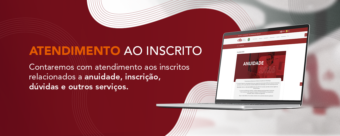Atendimento ao Inscrito - Anuidade, inscrição e dúvidas